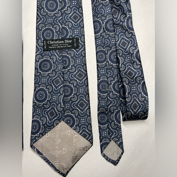 (2) Christian Dior Mens Silk Ties - Picture 3 of 12